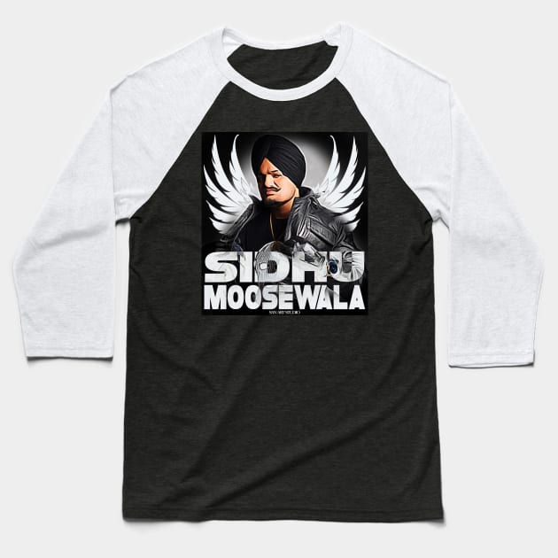 Sidhu punjabi singer artwork Baseball T-Shirt by SAN ART STUDIO 